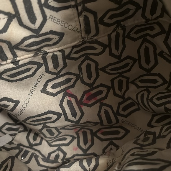 Rebecca Minkoff Bailey Hobo Bag cream Leather studded handle Large Handbag - Picture 5 of 6